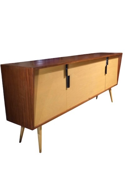 enfilade scandinave bois clair et teck 1960 vintage alain Richard